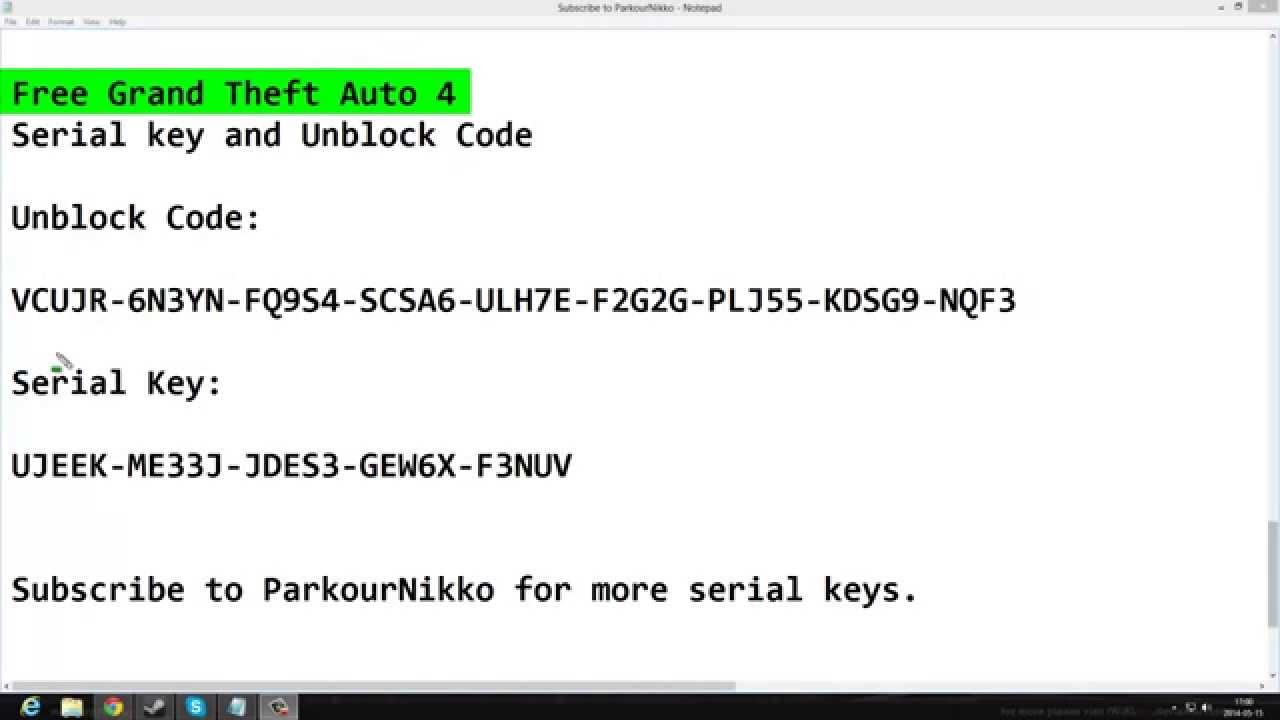 gta 4 serial code and unlock request code